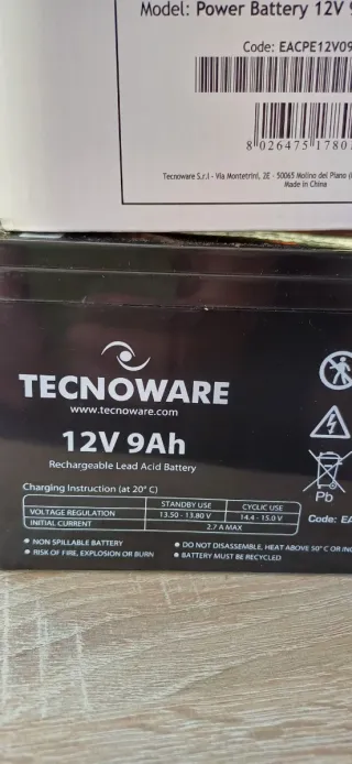 Bateria 12v 9Ah para alarmas