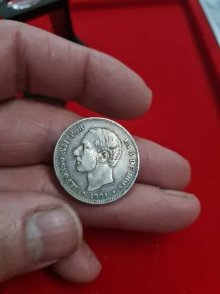 Moneda Alfonso XII Plata 1881