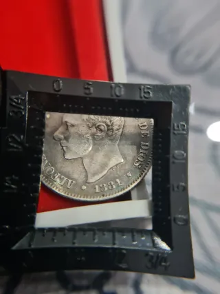 Moneda Alfonso XII Plata 1881