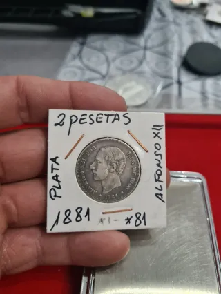 Moneda Alfonso XII Plata 1881