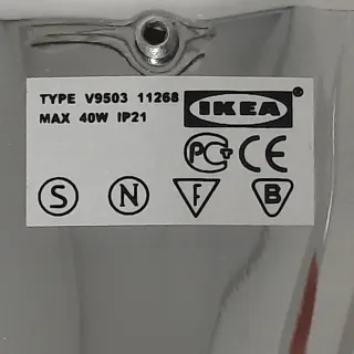 2 Lámparas Baño IKEA GRANIT Vintage Plata/Blanco