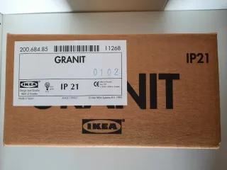 2 Lámparas Baño IKEA GRANIT Vintage Plata/Blanco