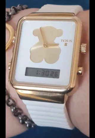 Reloj Tous Oso Dorado Blanco