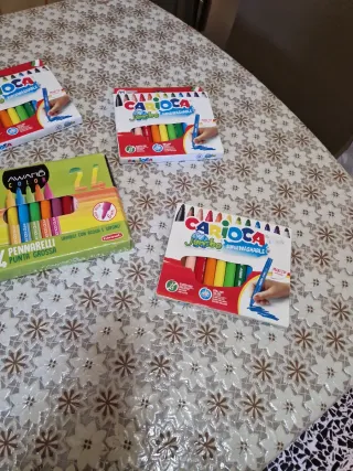 Set pennarelli Carioca e Giotto 4 cadauno