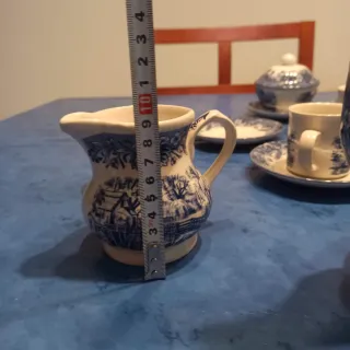 Juego de café Churchill azul y blanco