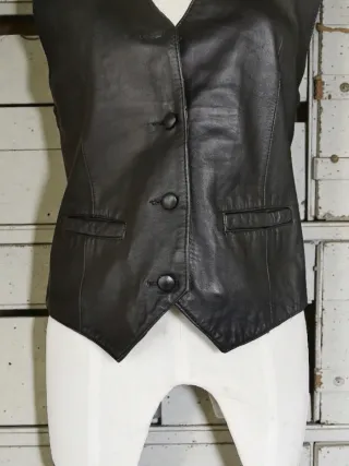 Chaleco de cuero para mujer