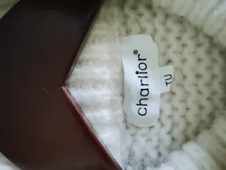 Chaleco de punto cuello alto sin mangas