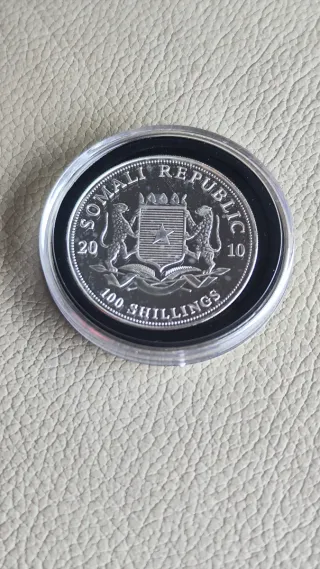 Moneda Plata Elefante Africano 1 oz 2010