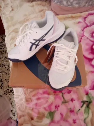 Zapatillas Asics Mujer Talla 37 Blancas/Moradas