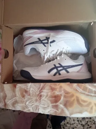 Zapatillas Asics Mujer Talla 37 Blancas/Moradas