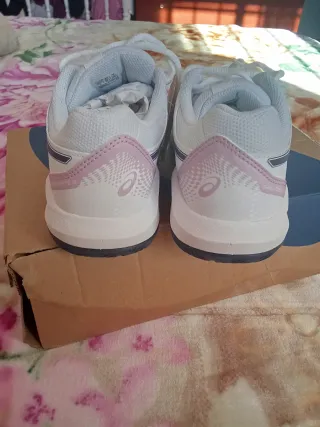 Zapatillas Asics Mujer Talla 37 Blancas/Moradas