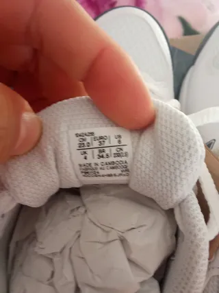 Zapatillas Asics Mujer Talla 37 Blancas/Moradas