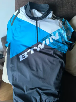 Maillot B Twin manga corta negro y azul talla M