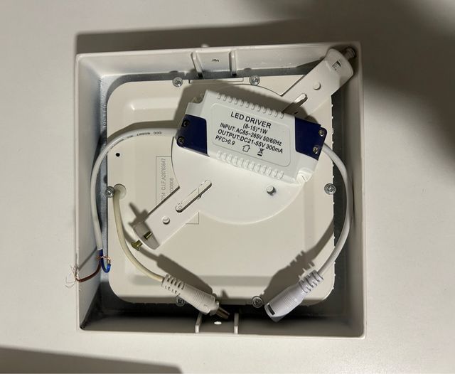 4 Luminarias LED Cuadradas Superficie