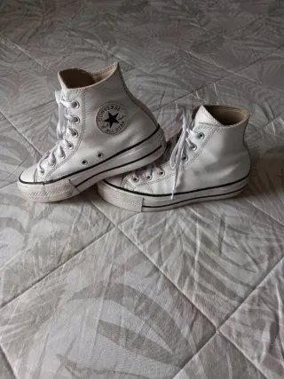Converse All Star Botas Blancas Piel