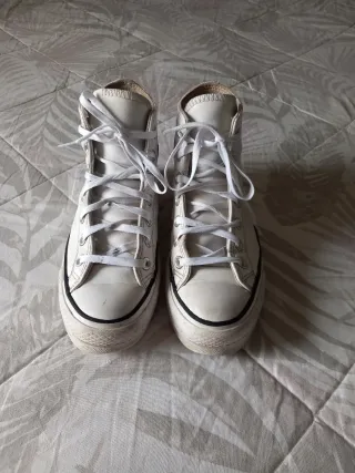 Converse All Star Botas Blancas Piel