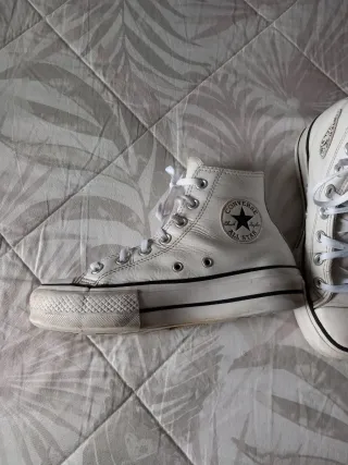 Converse All Star Botas Blancas Piel
