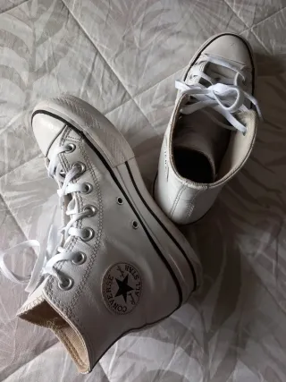 Converse All Star Botas Blancas Piel