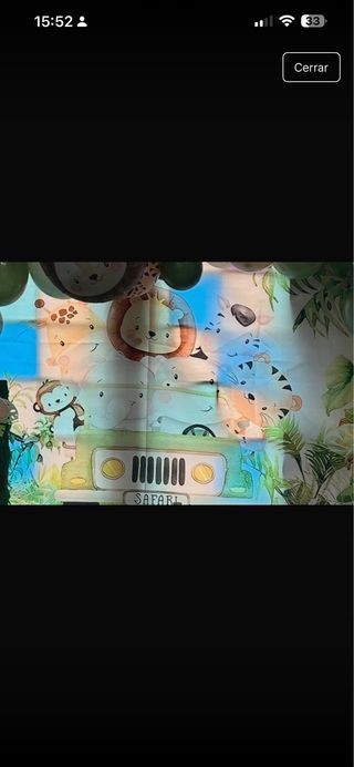 Fondo temático safari para fiestas