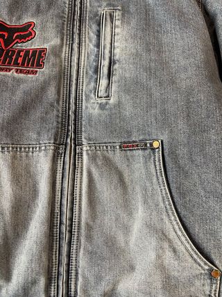 Chaqueta vaquera Supreme x Fox Azul talla L