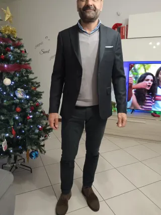 Giacca elegante uomo nera/grigia