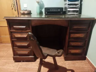 Escritorio antiguo madera maciza