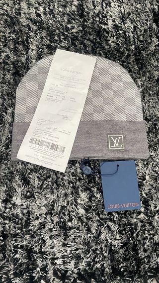 Berretto Louis Vuitton Grigio Nuovo Originale