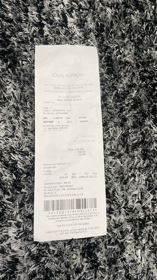 Berretto Louis Vuitton Grigio Nuovo Originale