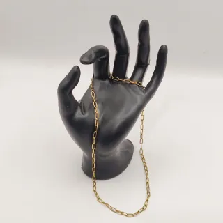 Collana catena in acciaio dorato NUOVA