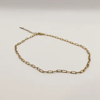 Collana catena in acciaio dorato NUOVA