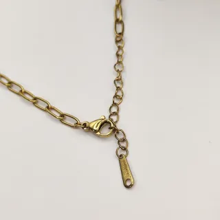 Collana catena in acciaio dorato NUOVA