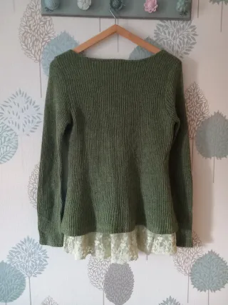 Jersey Holly Bracken verde con encaje M