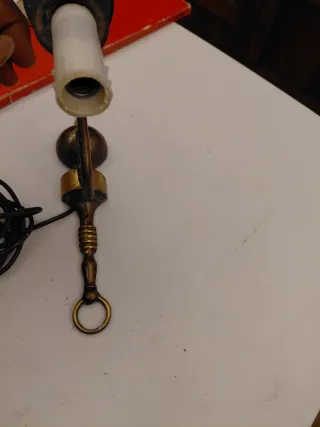 Applique vintage ottone stile candela