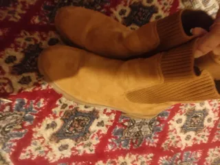 Botines piel beige/marrón talla 38