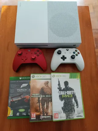 Xbox One S 500GB + 2 Mandos + 3 Juegos
