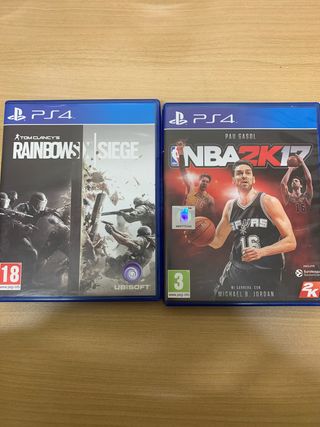 PS4 Rainbow Six Siege y NBA 2K17