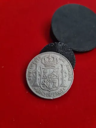 Moneda 50 céntimos Alfonso XII 1885