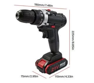 Taladro Atornillador Inalámbrico (2 Baterías)