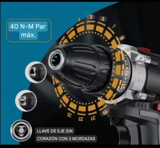 Taladro Atornillador Inalámbrico (2 Baterías)