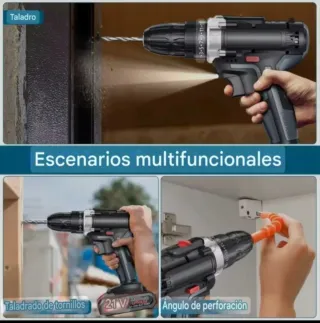 Taladro Atornillador Inalámbrico (2 Baterías)