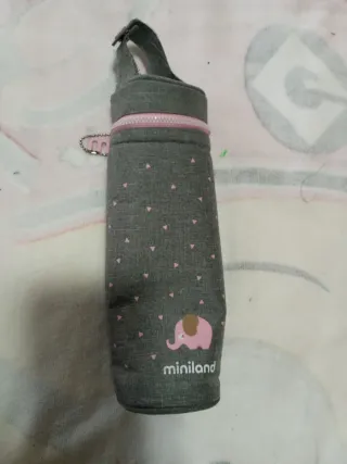 Funda Porta Biberones Miniland Gris Elefante