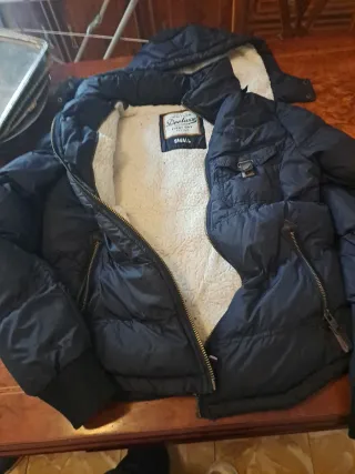 Cazadora acolchada negra hombre