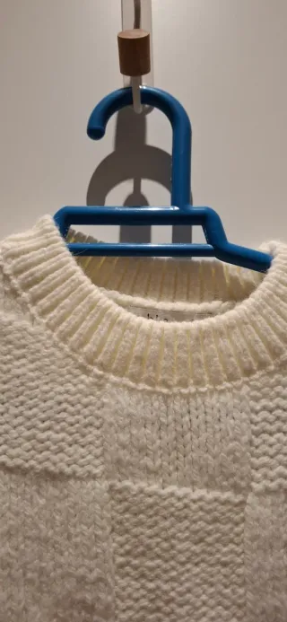 Chaleco de punto crema