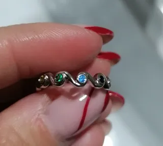 Anello Argento S925 Zirconi Colorati