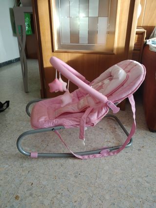 Hamaca para bebé rosa, marca Asalvo baby confort.