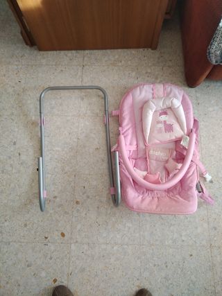 Hamaca para bebé rosa, marca Asalvo baby confort.