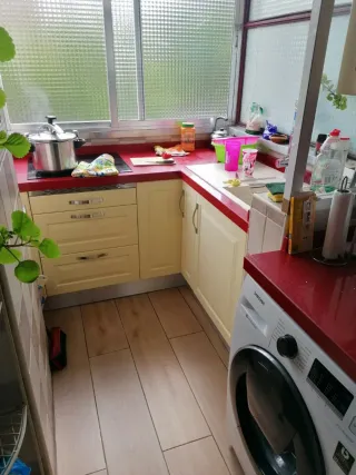 Puertas de cocina lacadas beige