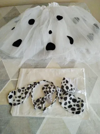 Disfraz Dálmata, complementos y tutú