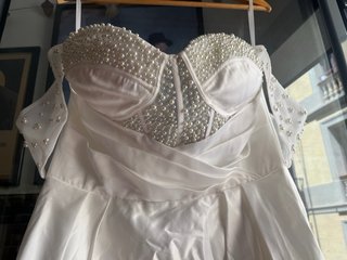 NUEVO Vestido de Novia Perlas Talla L-42
