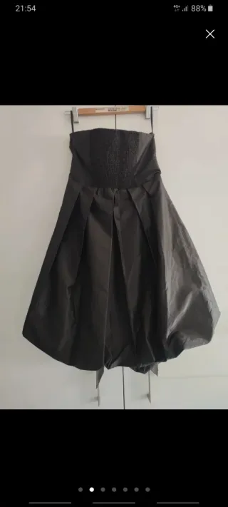 Vestito nero seta taffetà BLUNAUTA